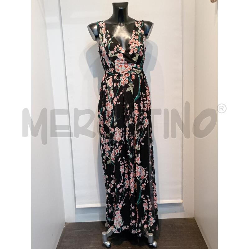 VESTITO DONNA MELA FIORI NERO LUNGO | Mercatino dell'Usato Moncalieri bengasi 1