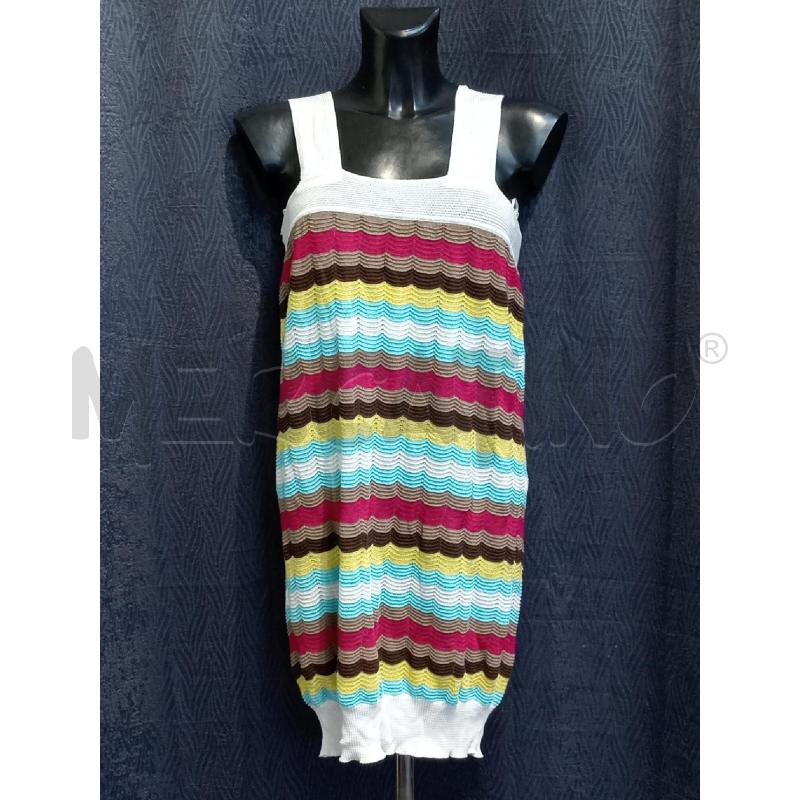 VESTITO DONNA MISSONI BIANCO MULTIRIGHE | Mercatino dell'Usato Moncalieri bengasi 1