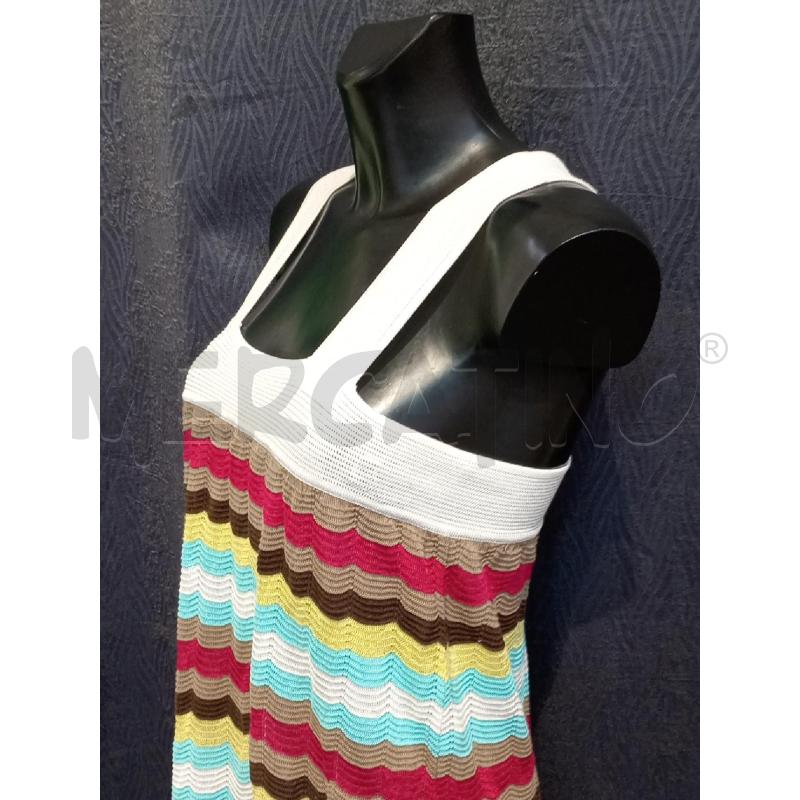 VESTITO DONNA MISSONI BIANCO MULTIRIGHE | Mercatino dell'Usato Moncalieri bengasi 3