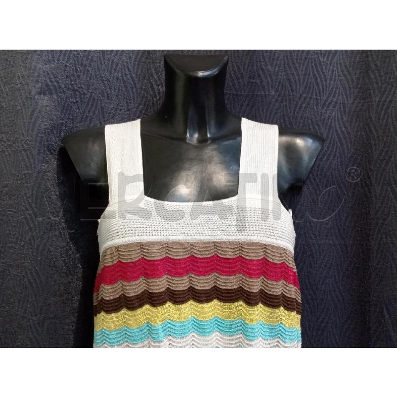 VESTITO DONNA MISSONI BIANCO MULTIRIGHE | Mercatino dell'Usato Moncalieri bengasi 4