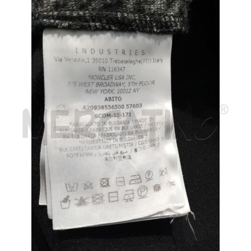 VESTITO DONNA MONCLER GRIGIO NERO | Mercatino dell'Usato Moncalieri bengasi 4
