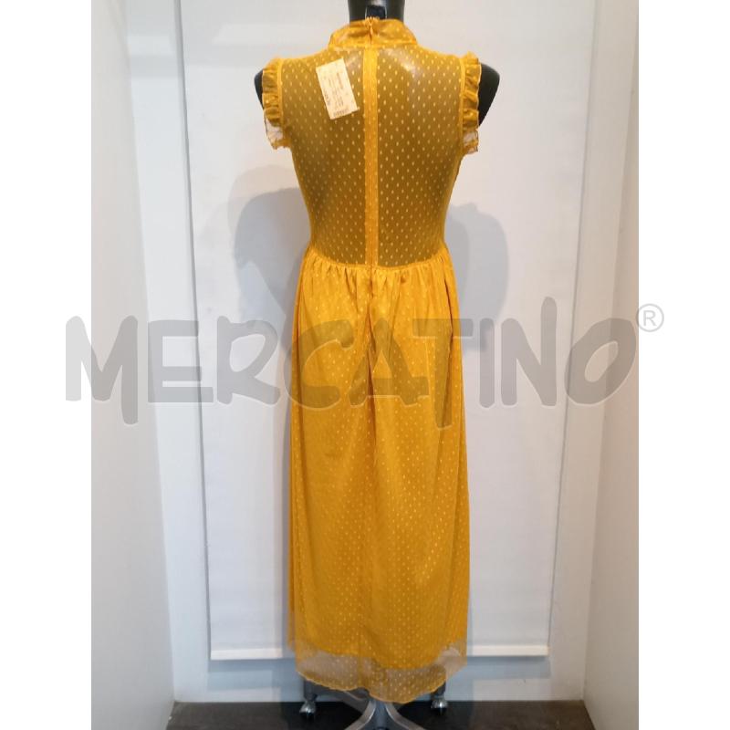 VESTITO DONNA M MILANO GIALLO OCRA DOPPIO TESSUTO POIS | Mercatino dell'Usato Moncalieri bengasi 2