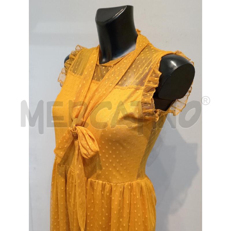 VESTITO DONNA M MILANO GIALLO OCRA DOPPIO TESSUTO POIS | Mercatino dell'Usato Moncalieri bengasi 3