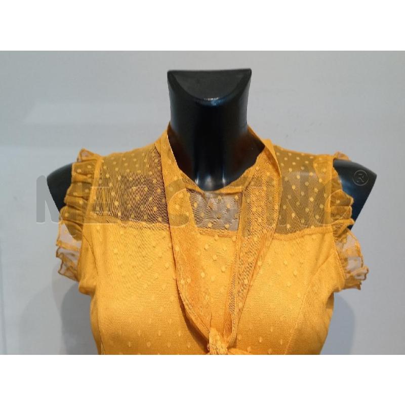 VESTITO DONNA M MILANO GIALLO OCRA DOPPIO TESSUTO POIS | Mercatino dell'Usato Moncalieri bengasi 4