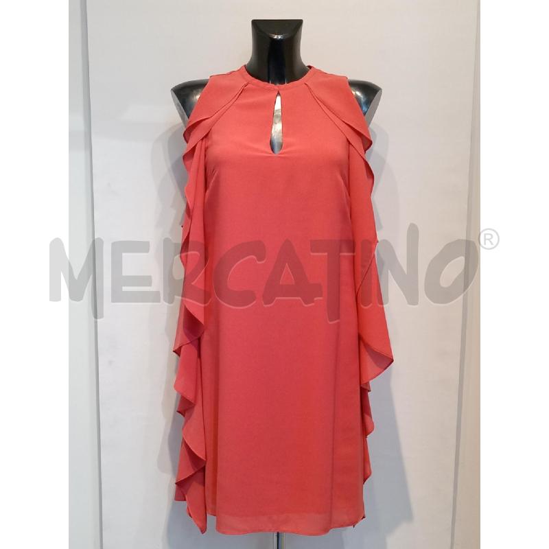 VESTITO DONNA NENETTE CORALLO CON BALZE | Mercatino dell'Usato Moncalieri bengasi 1