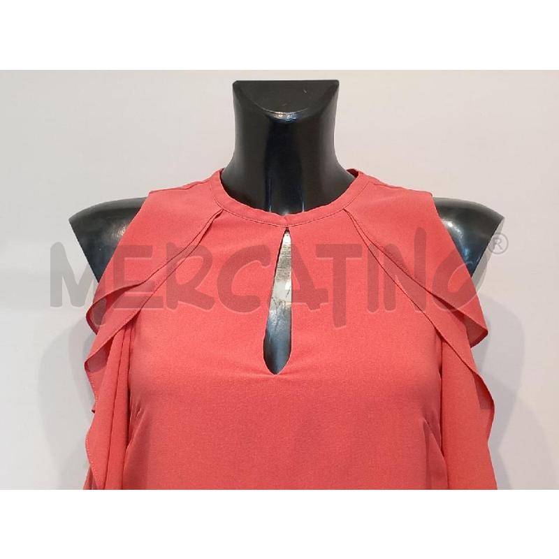 VESTITO DONNA NENETTE CORALLO CON BALZE | Mercatino dell'Usato Moncalieri bengasi 3