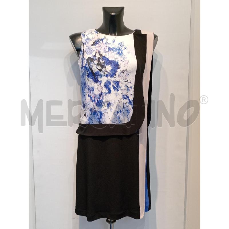 VESTITO DONNA NENETTE NERO BLU FIORI | Mercatino dell'Usato Moncalieri bengasi 1