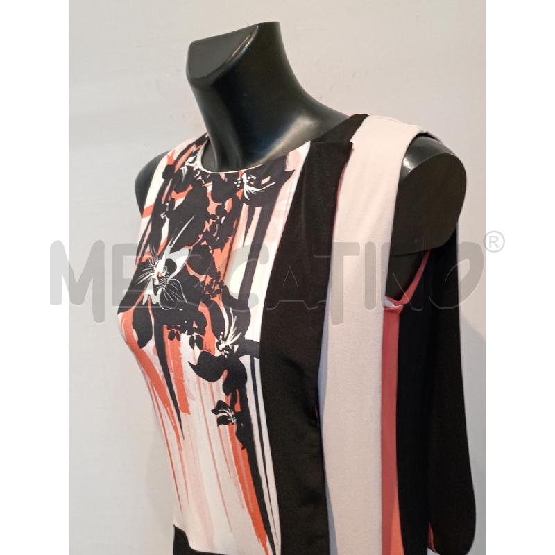 VESTITO DONNA NENETTE ROSA NERO CON FIORI NERI | Mercatino dell'Usato Moncalieri bengasi 3