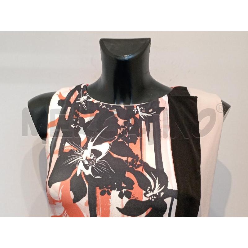 VESTITO DONNA NENETTE ROSA NERO CON FIORI NERI | Mercatino dell'Usato Moncalieri bengasi 4