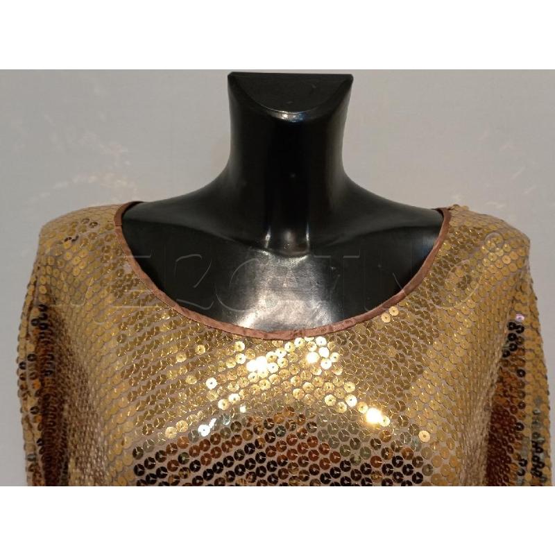 VESTITO DONNA P0ATRIZIA SUZZI DORATO | Mercatino dell'Usato Moncalieri bengasi 3