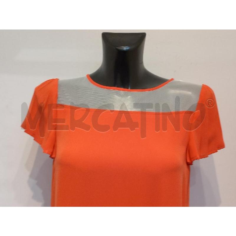 VESTITO DONNA PATRIZIA PEPE ARANCIO CON TULLE DAVANTI | Mercatino dell'Usato Moncalieri bengasi 4