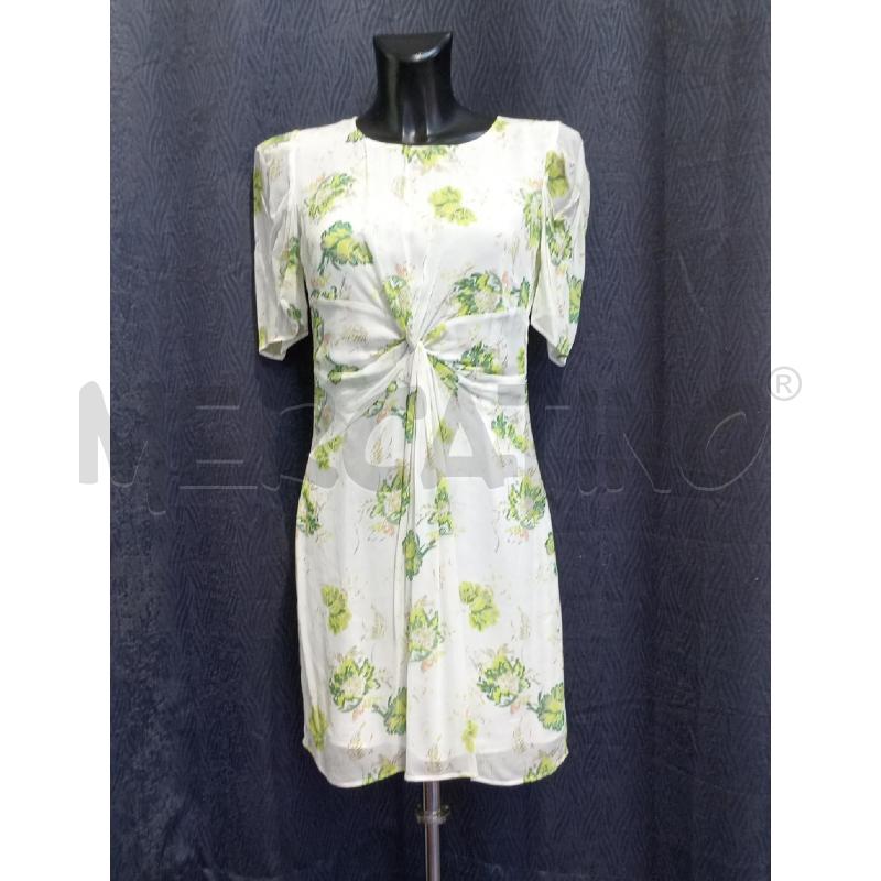 VESTITO DONNA PATRIZIA PEPE BIANCO CON FOGLIE VERDI | Mercatino dell'Usato Moncalieri bengasi 1