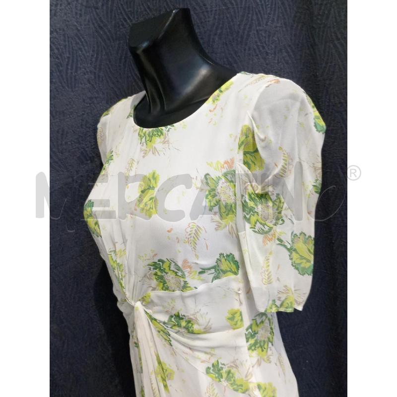 VESTITO DONNA PATRIZIA PEPE BIANCO CON FOGLIE VERDI | Mercatino dell'Usato Moncalieri bengasi 3