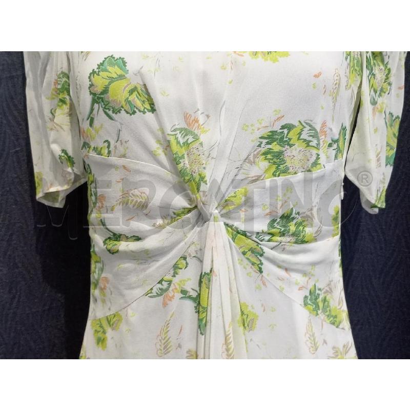 VESTITO DONNA PATRIZIA PEPE BIANCO CON FOGLIE VERDI | Mercatino dell'Usato Moncalieri bengasi 4