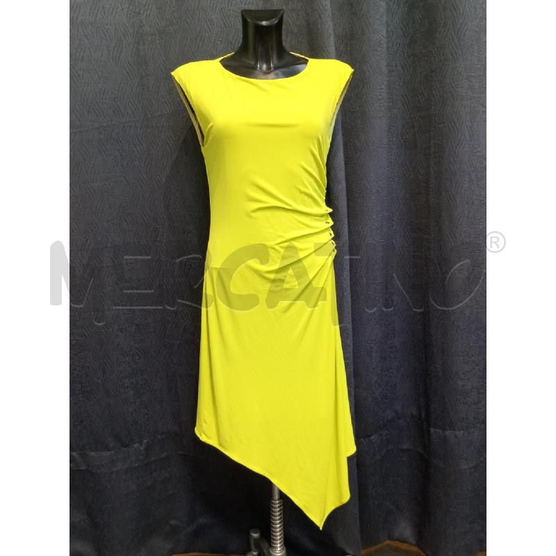 VESTITO DONNA PATRIZIA PEPE GIALLO CON BOTTONCINI ACCIAIO | Mercatino dell'Usato Moncalieri bengasi 1