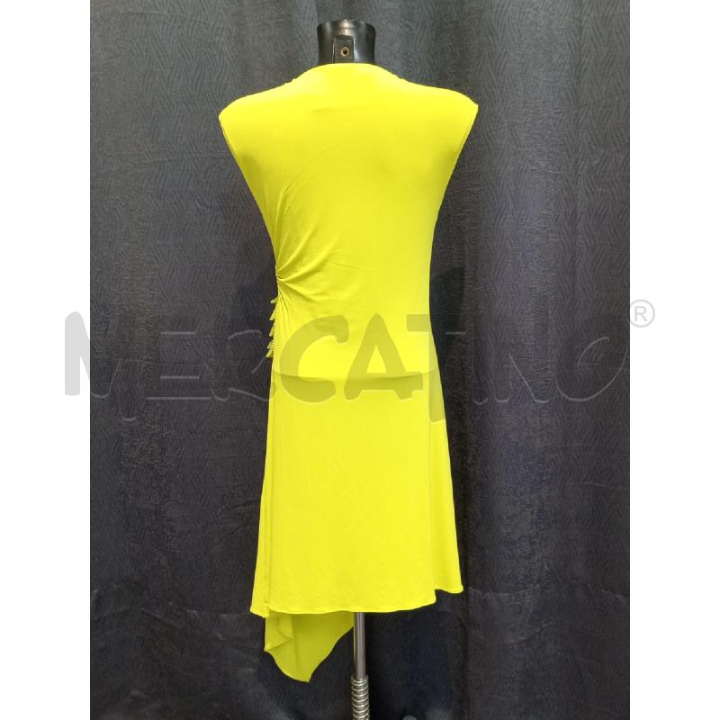 VESTITO DONNA PATRIZIA PEPE GIALLO CON BOTTONCINI ACCIAIO | Mercatino dell'Usato Moncalieri bengasi 2