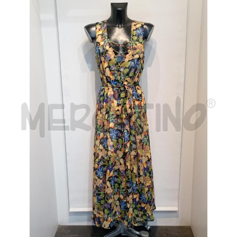 VESTITO DONNA PATRIZIA PEPE NERO FIORATO LUNGO | Mercatino dell'Usato Moncalieri bengasi 1