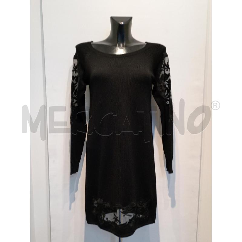 VESTITO DONNA PATRIZIA PEPE NERO LANA MANICA PIZZO | Mercatino dell'Usato Moncalieri bengasi 1