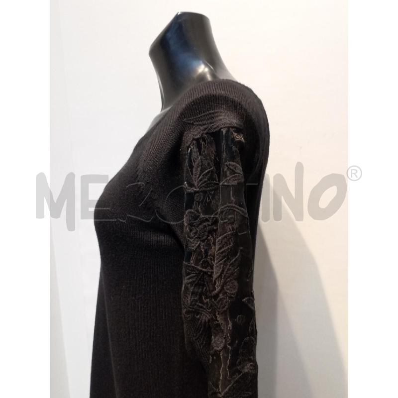 VESTITO DONNA PATRIZIA PEPE NERO LANA MANICA PIZZO | Mercatino dell'Usato Moncalieri bengasi 3