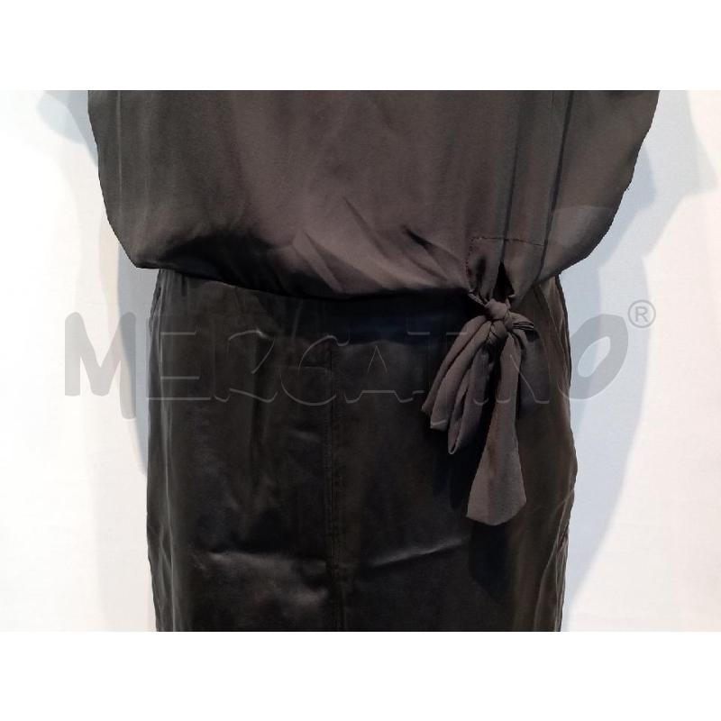 VESTITO DONNA PATRIZIA PEPE NERO SMANICATO CON ECOPELLE | Mercatino dell'Usato Moncalieri bengasi 3
