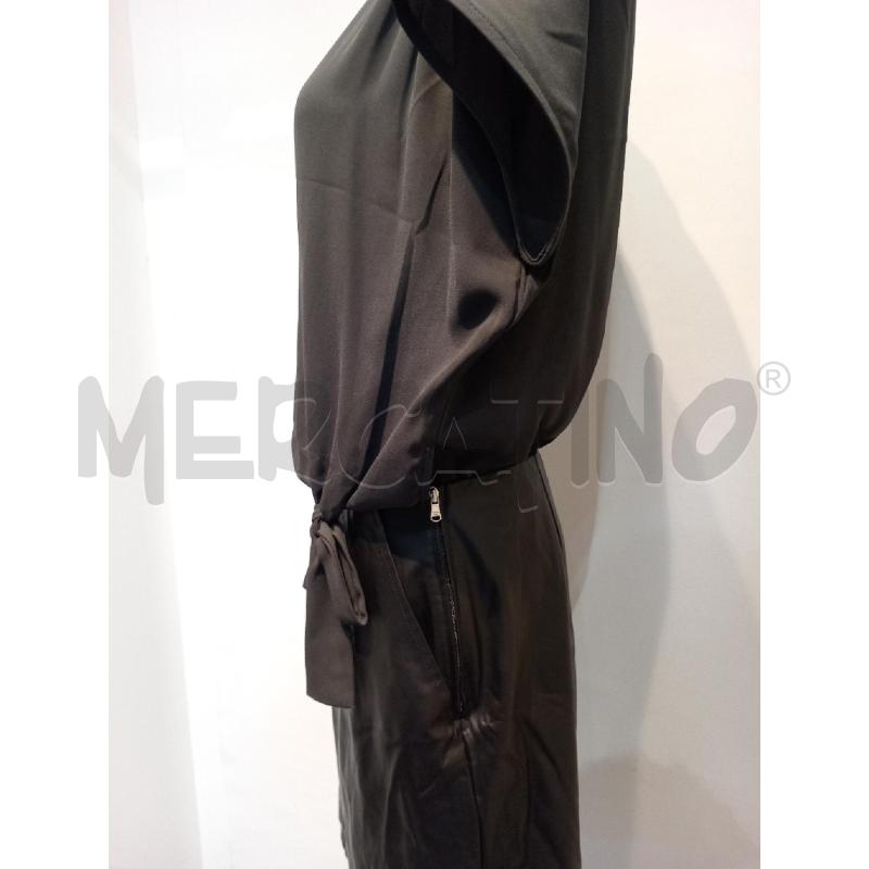 VESTITO DONNA PATRIZIA PEPE NERO SMANICATO CON ECOPELLE | Mercatino dell'Usato Moncalieri bengasi 4