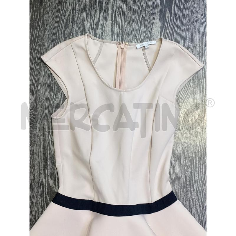 VESTITO DONNA PATRIZIA PEPE ROSA BORDO NERO | Mercatino dell'Usato Moncalieri bengasi 3
