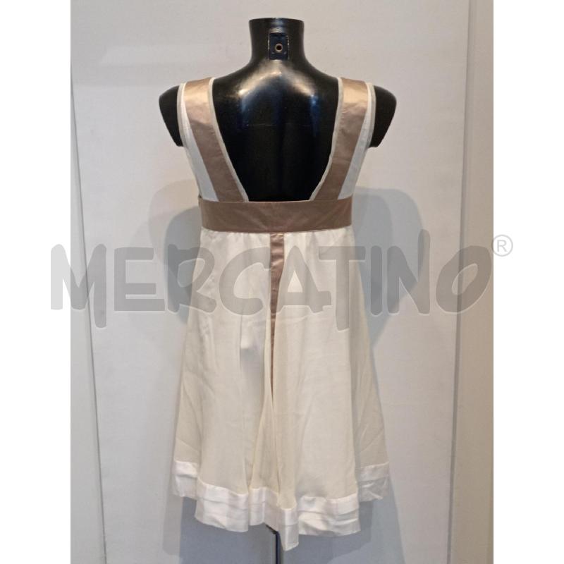 VESTITO DONNA PHILOSOPHY BY ALBERTA FERRETTI PANNA INSERTI MARRONI | Mercatino dell'Usato Moncalieri bengasi 2