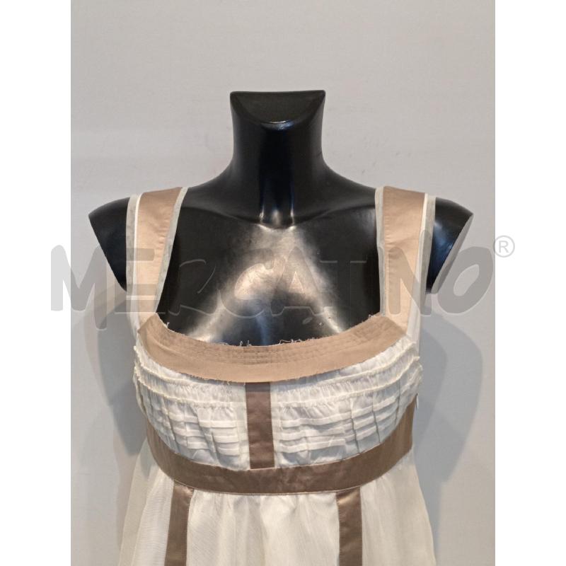 VESTITO DONNA PHILOSOPHY BY ALBERTA FERRETTI PANNA INSERTI MARRONI | Mercatino dell'Usato Moncalieri bengasi 4