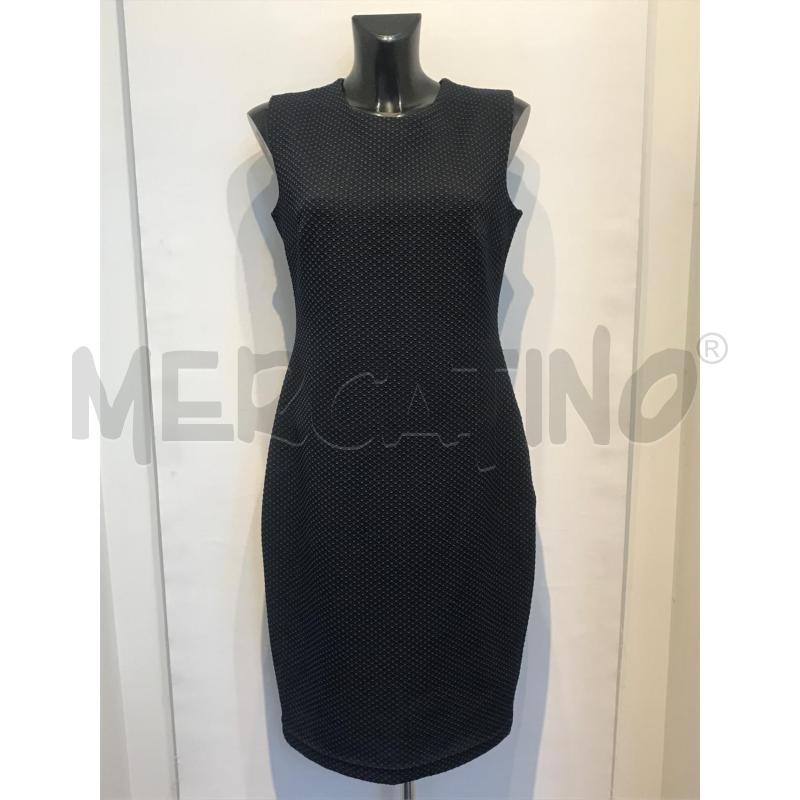 VESTITO DONNA PIERRE MANTEUX NERO PUNTINI BLU SMANICATO | Mercatino dell'Usato Moncalieri bengasi 1