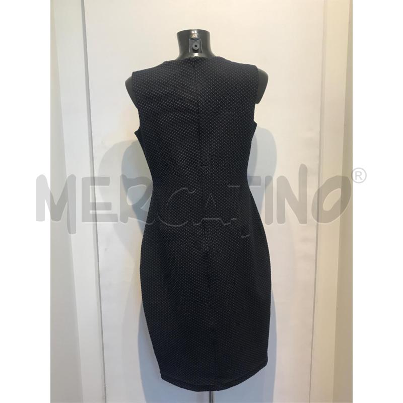 VESTITO DONNA PIERRE MANTEUX NERO PUNTINI BLU SMANICATO | Mercatino dell'Usato Moncalieri bengasi 2