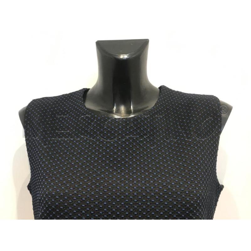 VESTITO DONNA PIERRE MANTEUX NERO PUNTINI BLU SMANICATO | Mercatino dell'Usato Moncalieri bengasi 3