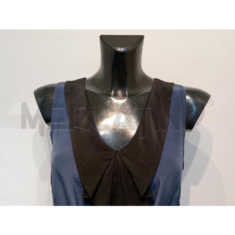 VESTITO DONNA PINKO BLU COLLETTO NERO SETA | Mercatino dell'Usato Moncalieri bengasi 3
