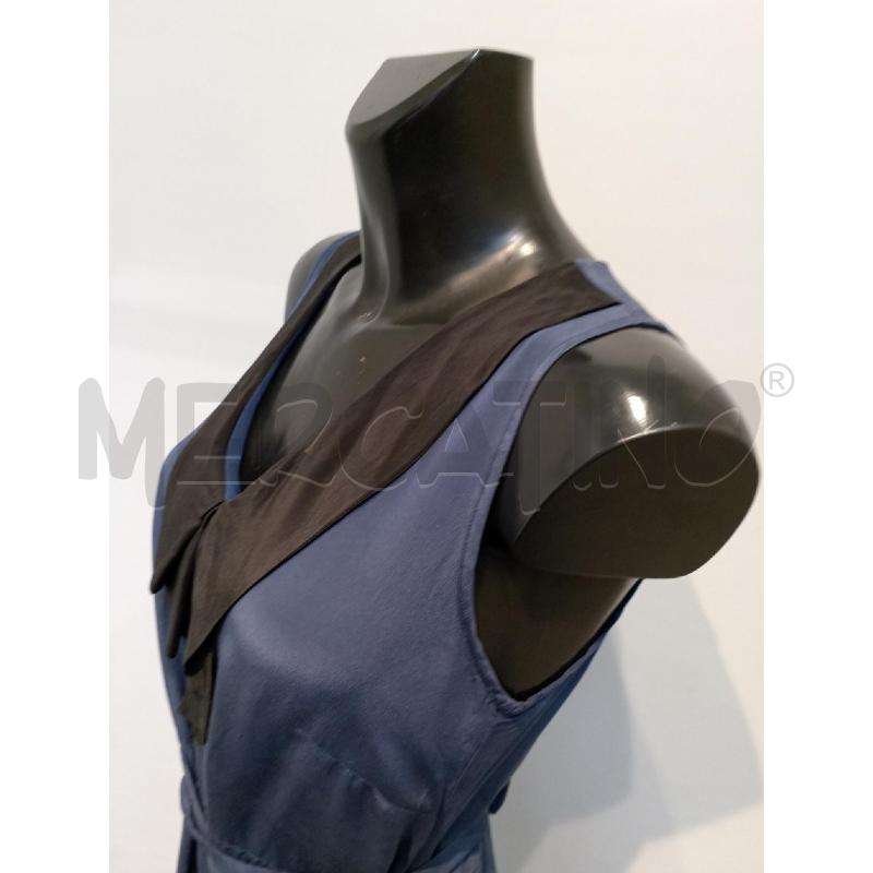 VESTITO DONNA PINKO BLU COLLETTO NERO SETA | Mercatino dell'Usato Moncalieri bengasi 4