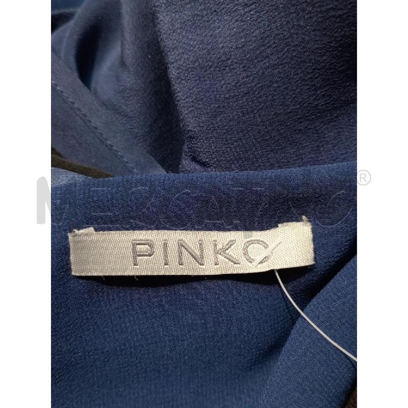VESTITO DONNA PINKO BLU COLLETTO NERO SETA | Mercatino dell'Usato Moncalieri bengasi 5