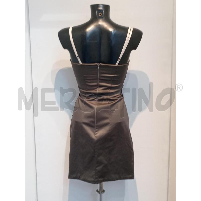 VESTITO DONNA RINASCIMENTO BEIGE MARRONE CON INSERTO PIZZO | Mercatino dell'Usato Moncalieri bengasi 2