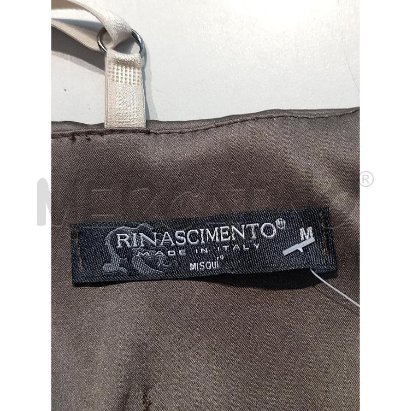 VESTITO DONNA RINASCIMENTO BEIGE MARRONE CON INSERTO PIZZO | Mercatino dell'Usato Moncalieri bengasi 5