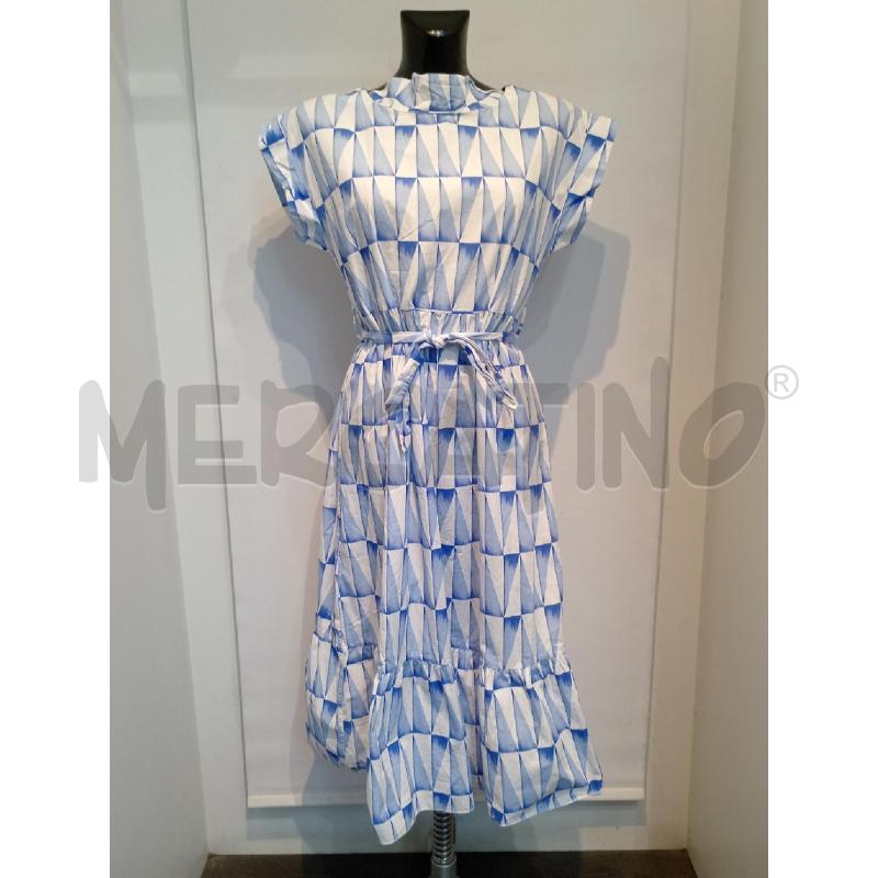 VESTITO DONNA RISKIO LUNGO AZZURRO BIANCO | Mercatino dell'Usato Moncalieri bengasi 1