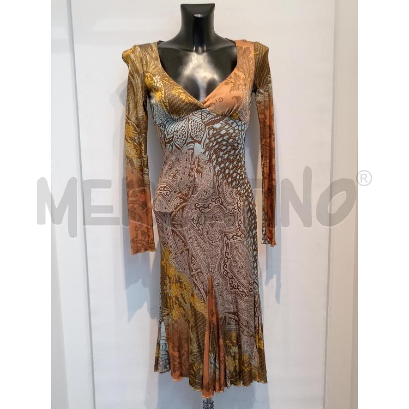 VESTITO DONNA ROBERTO CAVALLI MARRONE FANTASIA | Mercatino dell'Usato Moncalieri bengasi 1