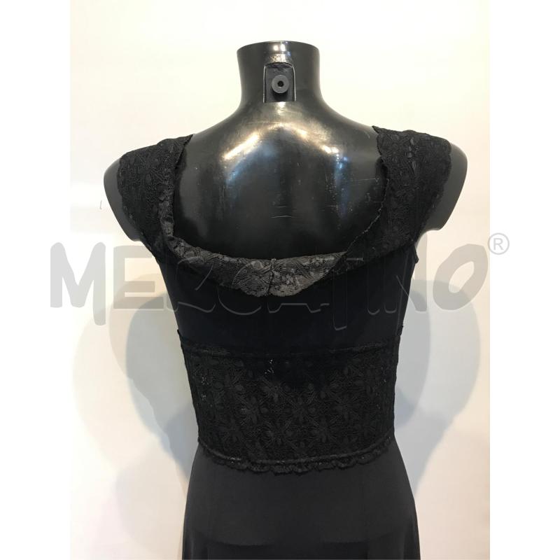 VESTITO DONNA ROCCO BAROCCO NERO LUNGO CON INSERTI PIZZO | Mercatino dell'Usato Moncalieri bengasi 4