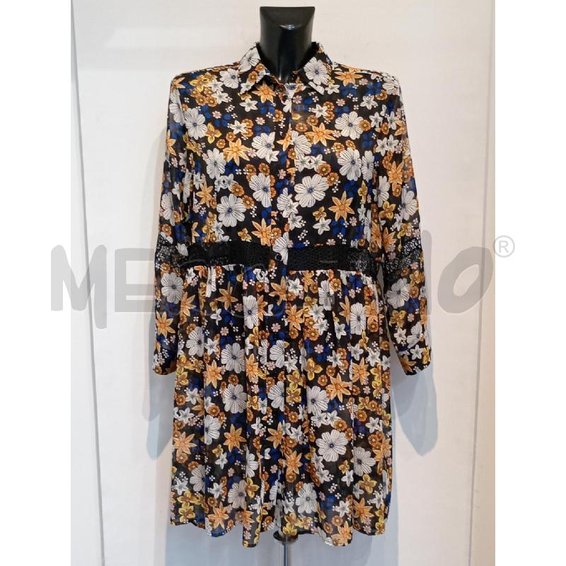 VESTITO DONNA SANDRO PARIS NERO FIORI CON BORDO PIZZO | Mercatino dell'Usato Moncalieri bengasi 1