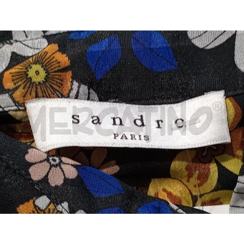 VESTITO DONNA SANDRO PARIS NERO FIORI CON BORDO PIZZO | Mercatino dell'Usato Moncalieri bengasi 4