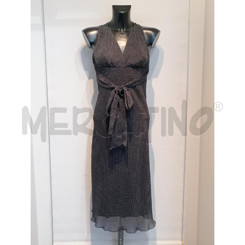 VESTITO DONNA SASH NERO CON INSERTI BIANCHI | Mercatino dell'Usato Moncalieri bengasi 1