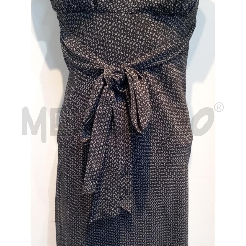 VESTITO DONNA SASH NERO CON INSERTI BIANCHI | Mercatino dell'Usato Moncalieri bengasi 4