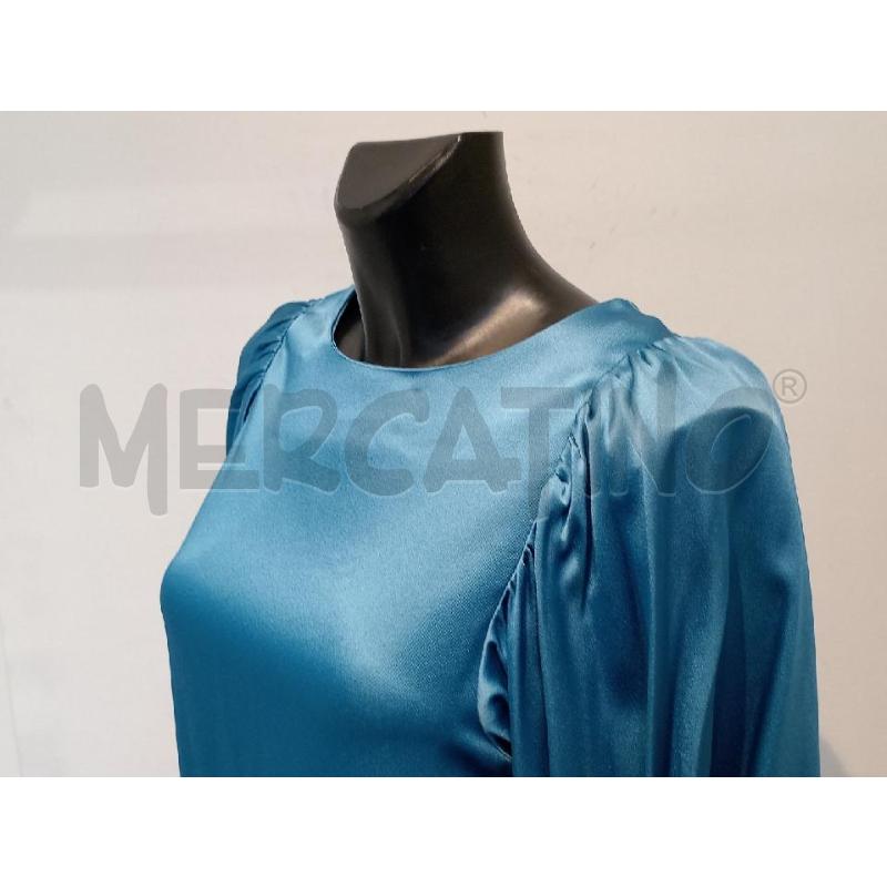 VESTITO DONNA SEMICOUTURE AZZURRO CON PIUME FONDO | Mercatino dell'Usato Moncalieri bengasi 3