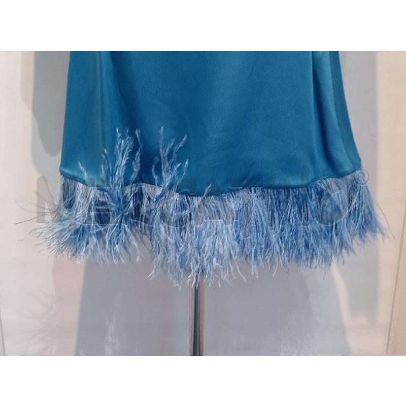 VESTITO DONNA SEMICOUTURE AZZURRO CON PIUME FONDO | Mercatino dell'Usato Moncalieri bengasi 4