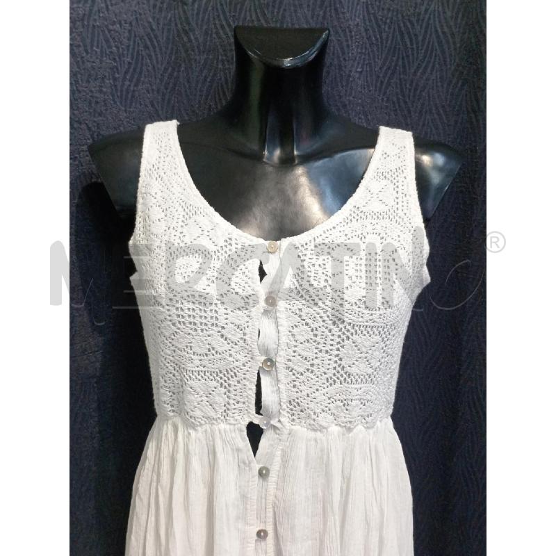 VESTITO DONNA SEVENTHY EASY BIANCO INSERTI PIZZO | Mercatino dell'Usato Moncalieri bengasi 4
