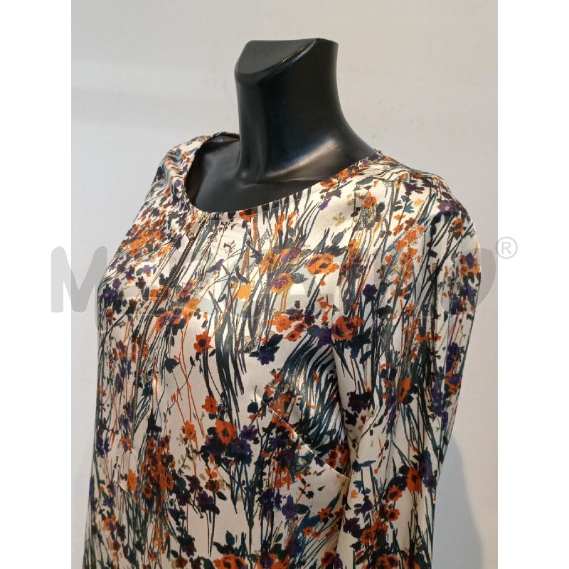 VESTITO DONNA SINEQUANONE BEIOGE CON FIORI LILLA ARANCIO | Mercatino dell'Usato Moncalieri bengasi 3