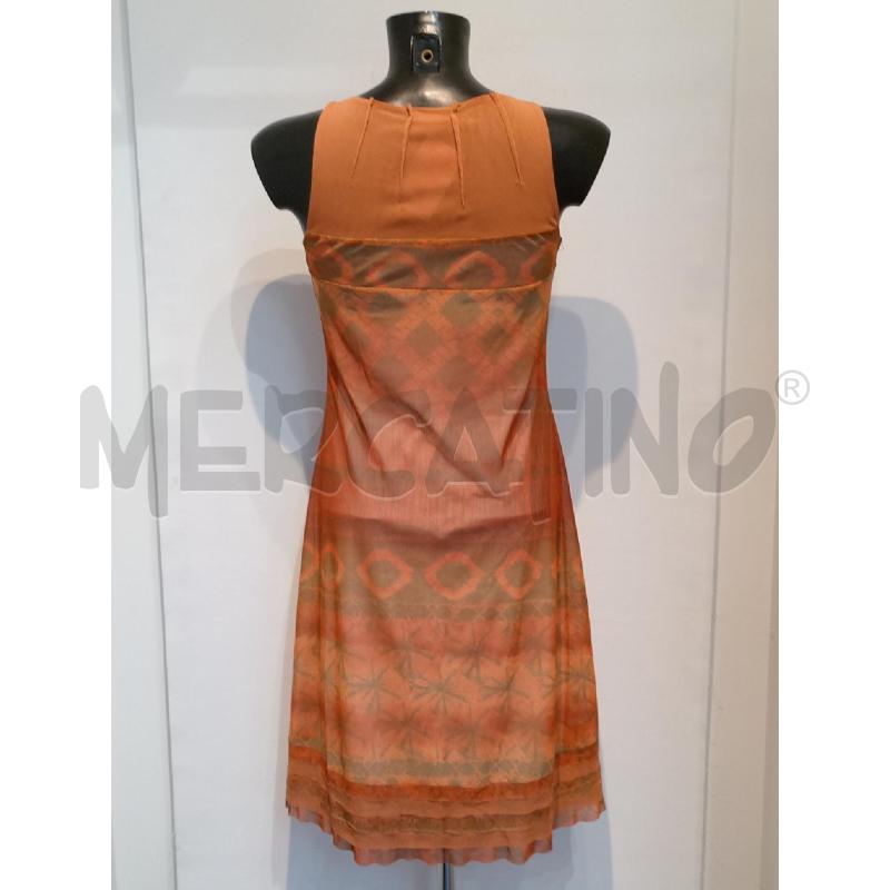 VESTITO DONNA SONIA FORTUNA MARRONE VOILE CON PARTICOLARE CERCHI DAVANTI | Mercatino dell'Usato Moncalieri bengasi 2