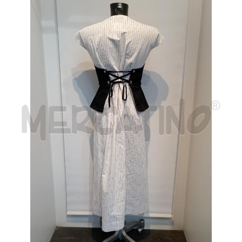 VESTITO DONNA TELA BIANCO NERO RIGHE | Mercatino dell'Usato Moncalieri bengasi 2