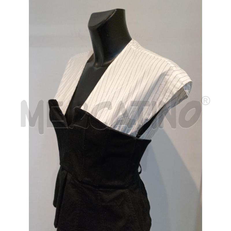 VESTITO DONNA TELA BIANCO NERO RIGHE | Mercatino dell'Usato Moncalieri bengasi 3
